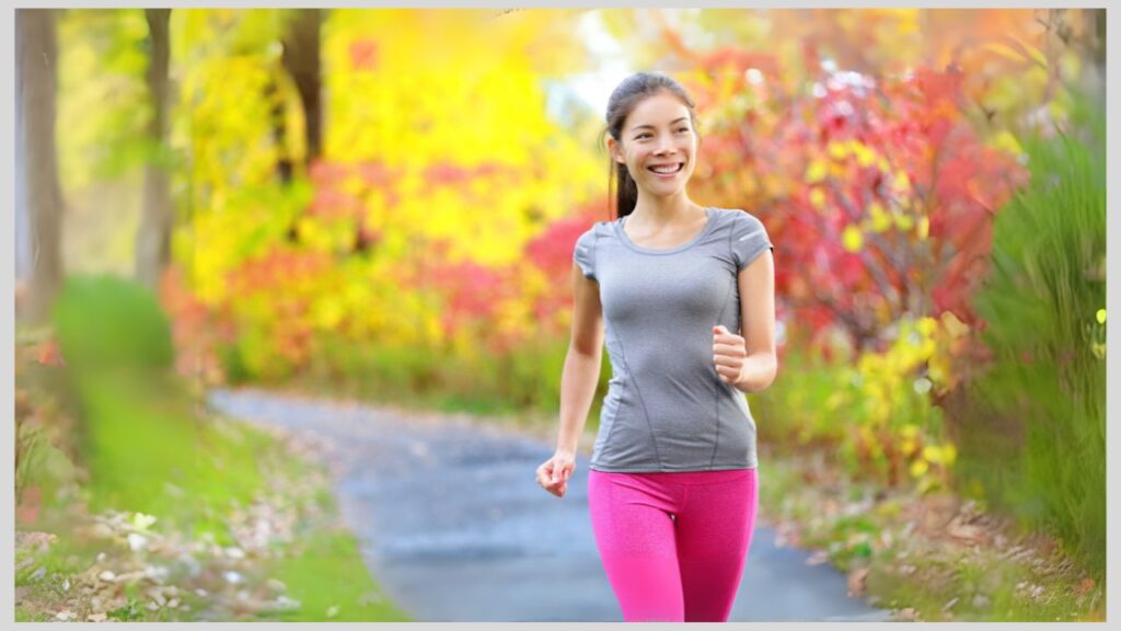 Woman walking outside. Parents of a child with autism need to be sure they are using self-care to better care for their child.