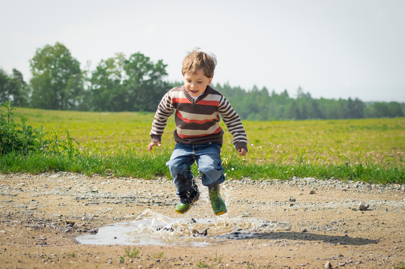 Boy jumping. Consider severity of symptoms to decide whether to medicate your ADHD child.