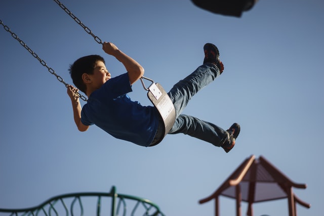 Boy swinging. How to decide whether your should medicate your ADHD child