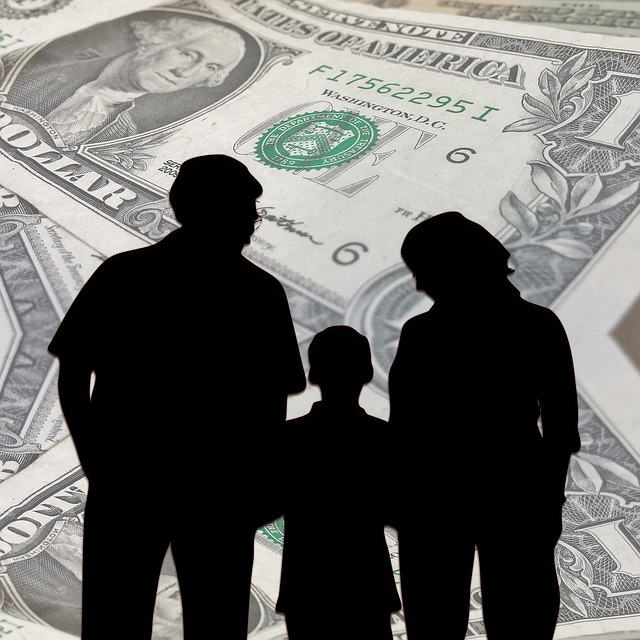 Family silhouette. How autism affects family finances.