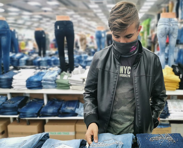 Teen boy shopping. How to build independence in teenager with autism and ADHD