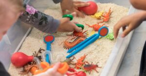 Sensory sand box. How a sensor space in your home can help your child with autism and ADHD.